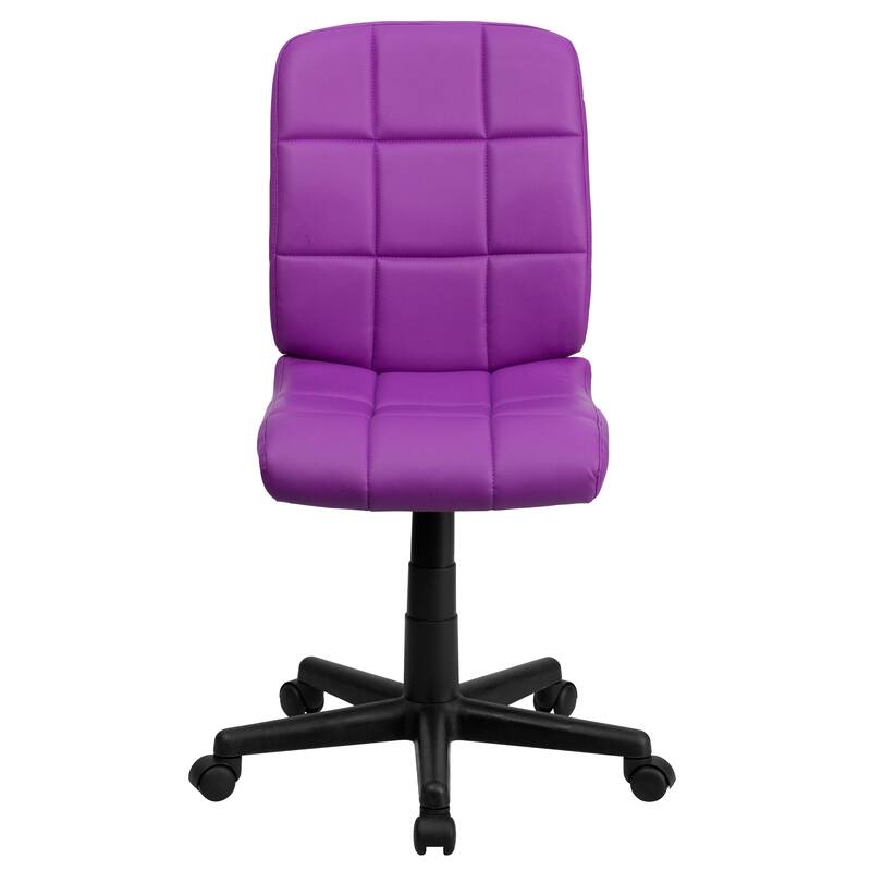 Mid-Back Quilted Vinyl Swivel Task Office Chair