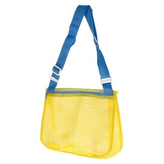 Mesh Beach Bag, Sand Backpack Shell Collecting Bags with Zipper, Yellow ...