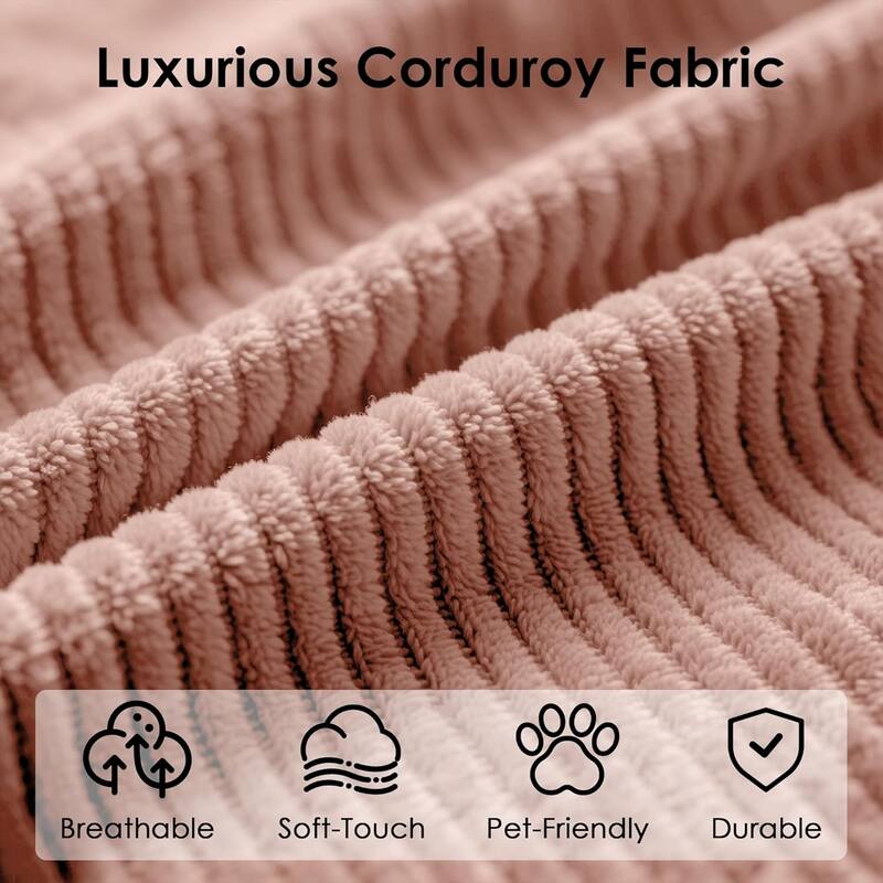 Convertible Sleeper Sofa Bed, 78.5" Corduroy Foldable Loveseat Sofa, King Size Floor Mattress Couch, No Assembly Required