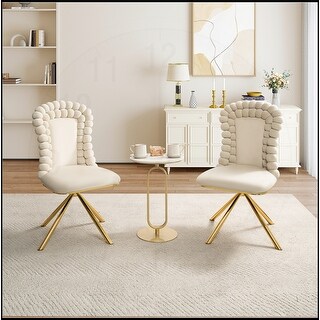 Velvet Dining Chairs with Gold Metal Legs Set of 2 - Bed Bath & Beyond ...