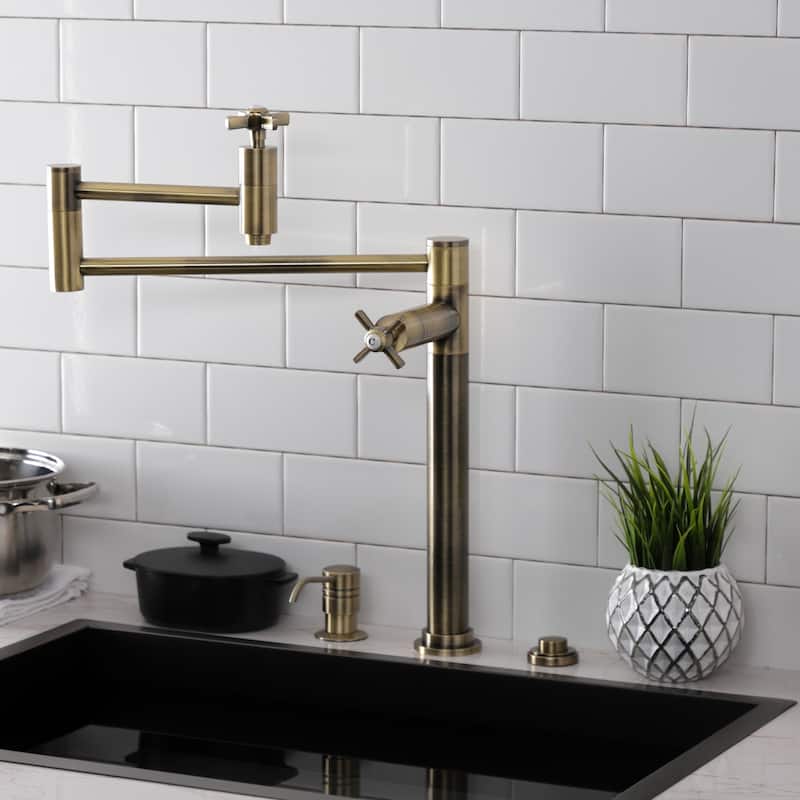 Millennium Two-Handle 1-Hole Deck Mount Pot Filler Faucet