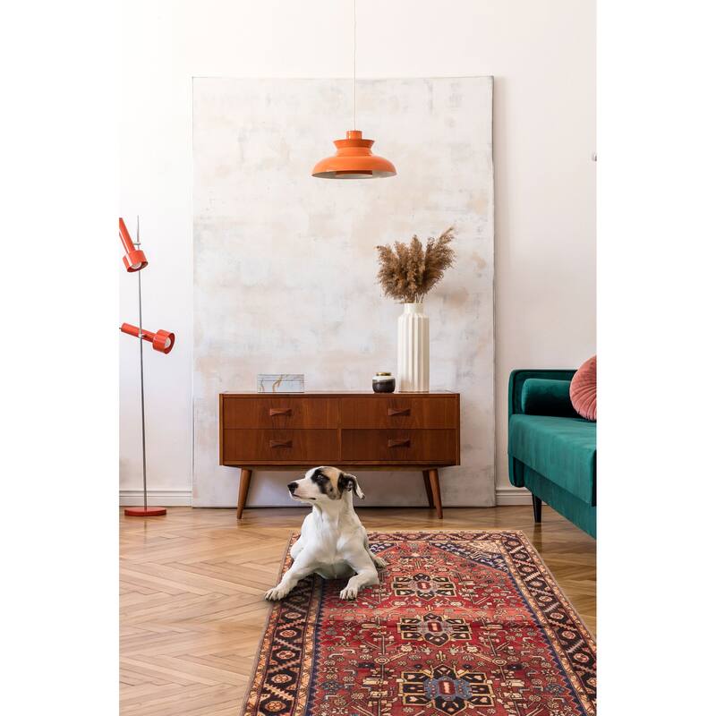 ECARPETGALLERY Hand-knotted Konya Anatolian Red Wool Rug - 4'2 x 8'0