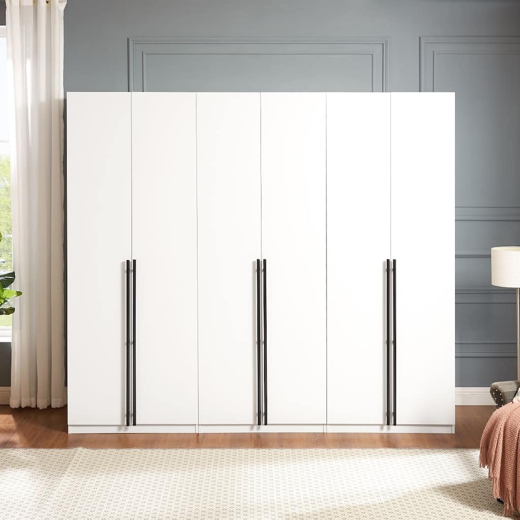 Manhattan Comfort Lee Modern 3.0 Freestanding Wardrobe Closet Armoire Set of 3