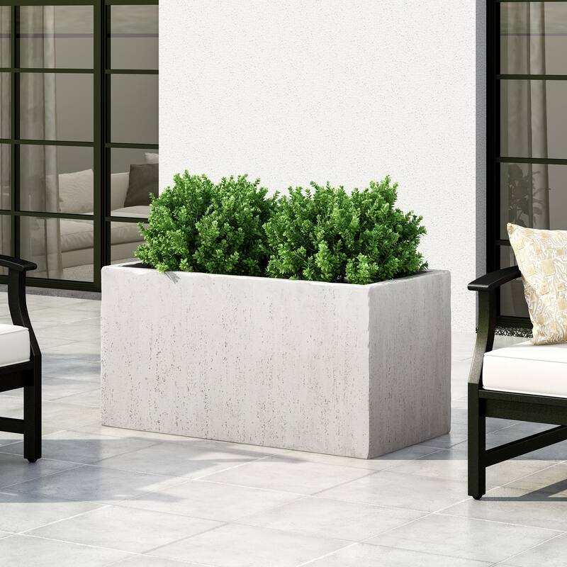 Modern Handmade Stone-Style Outdoor Planter Box Garden Patio Spaces