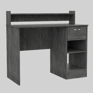 Stylish 40-Inch Computer Desk with Drawer, Open Storage, and Hutch Design