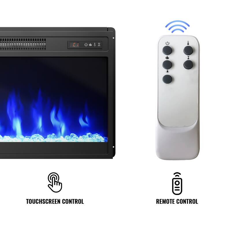 23 INCH Recessed Electric Fireplace with Remote Control (only Electric Fireplace) - 23 in.