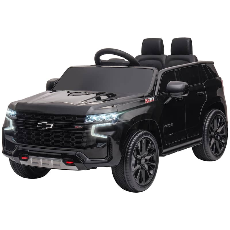 Black Parent Remote Control Electric Car Toy, Ride on Truck Car with Music Control Buttons, Engineering Vehicle with Seat Belts - Black