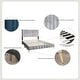 preview thumbnail 16 of 18, CraftPorch Modern Velvet Tufted Upholstered Gold Accent Platform Bed