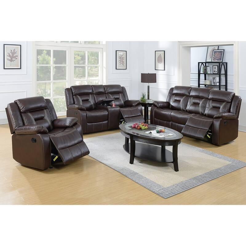 Gel Leatherette Glider Recliner