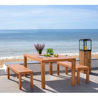 SAFAVIEH Outdoor Living Dario 3-Piece Dining Set - 59"W x 32"D x 30"H