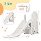 preview thumbnail 21 of 25, 4 in 1 Toddler Climber and Slide Set, Kids Playground Climber Freestanding Slide Playset with Basketball Hoop Play Combination