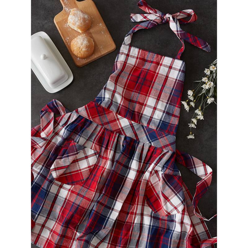 DII Americana Plaid Apron - Skirted Apron