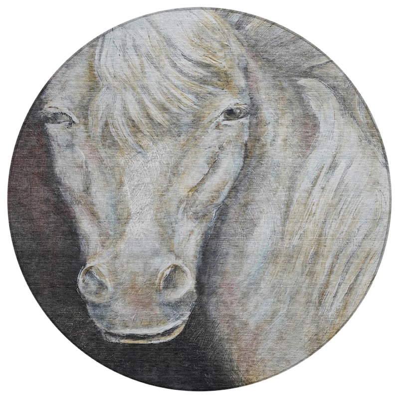 HomeRoots Animal Print Transitional Rectangle Outdoor Rug