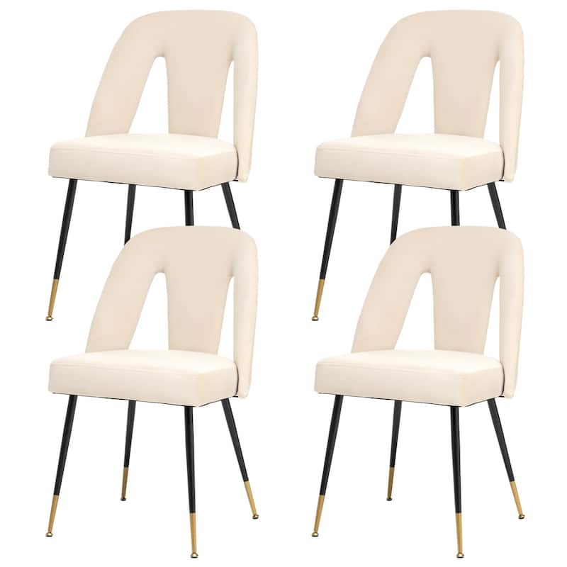 Modern Velvet Upholstered Dining Chairs Set of 6