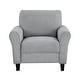 preview thumbnail 32 of 49, Fremont & Park Diboli Chenille 3-Piece Living Room Set - Wood Finish Exposed Feet