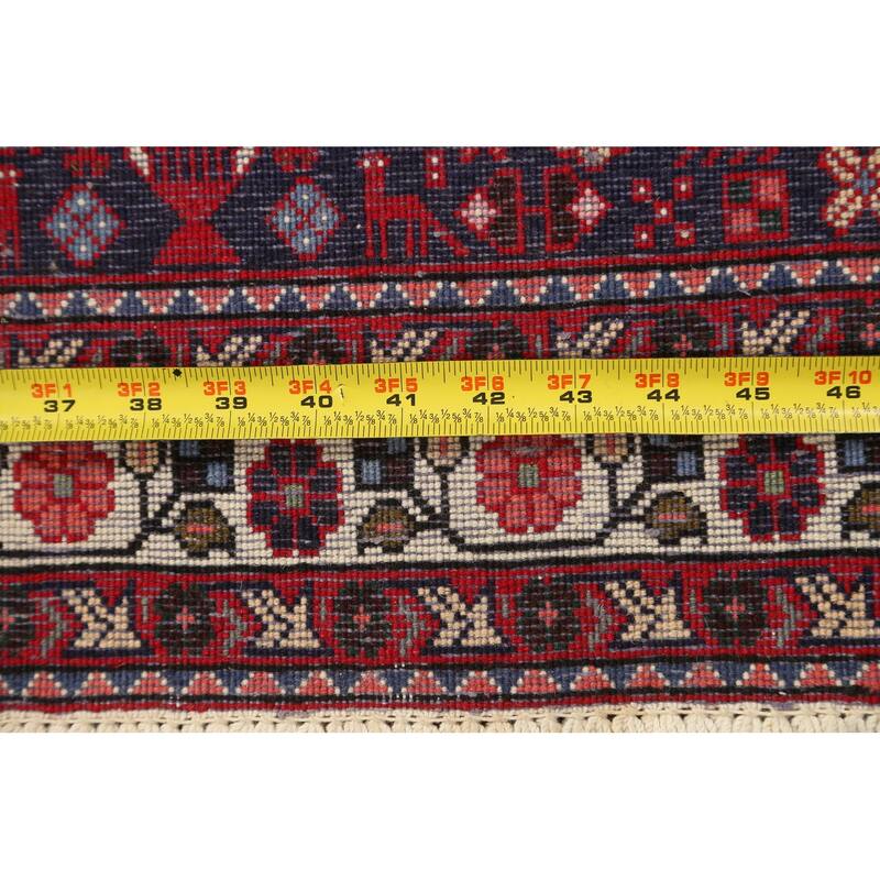 Vegetable Dye Tribal Abadeh Nafar Persian Area Rug Wool Handmade - 3'4" x 4'10"