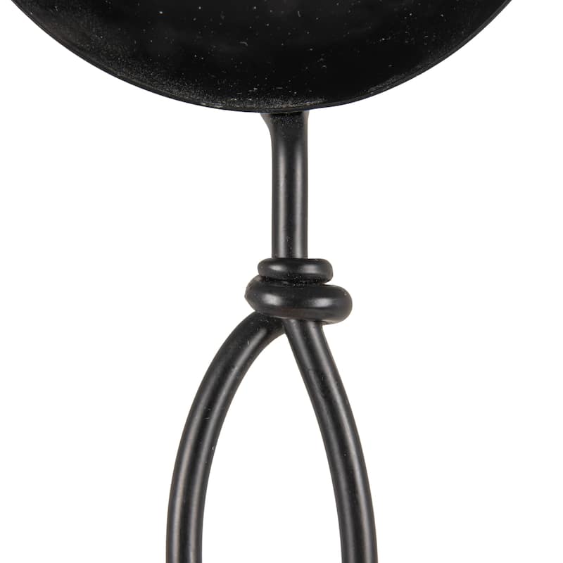 Hammered Stainless Steel Scoops with Leather Tie (Set of 4 Sizes)