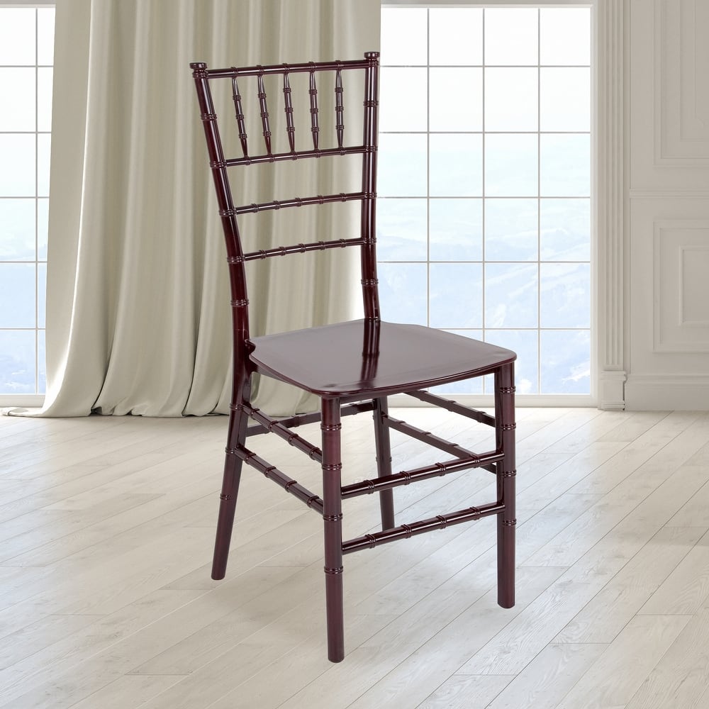 Resin Stackable Chiavari Chair - 15"W x 18.75"D x 35"H - 15"W x 18.75"D x 35"H