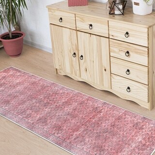Vintage Oriental Geometric Indoor Area Rug or Runner by Superior