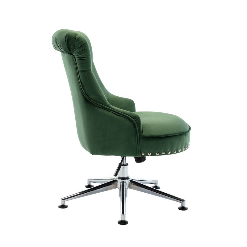 Porthos Home Jaron Office Chair - Tufted Wingback & Velvet Upholstery