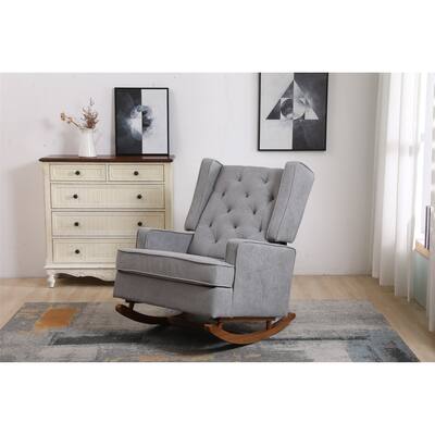 Clihome Fabric Comfortable Rocking Chair