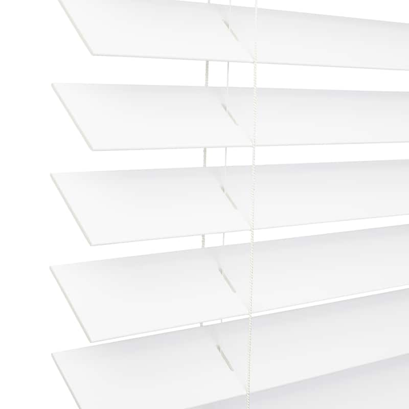 2-1/2" Cordless Faux Wood Blind - Bright White