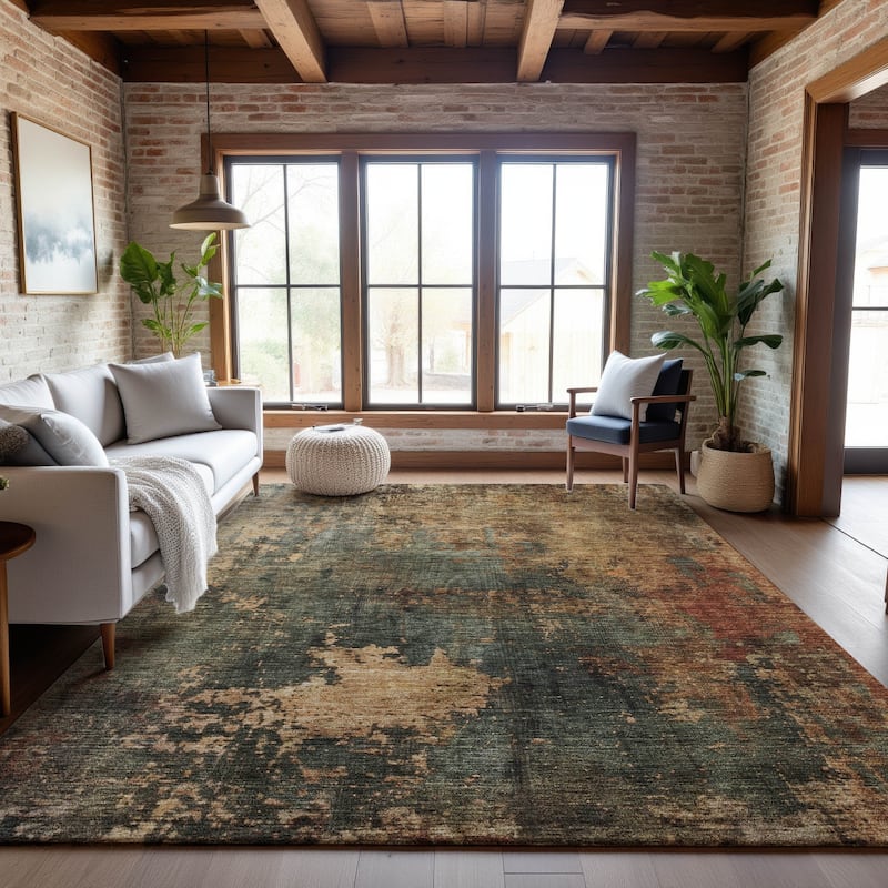 Premium Washable Super Soft Modern Sedona Mayfield Rug - Sage - 2'6" x 3'10"