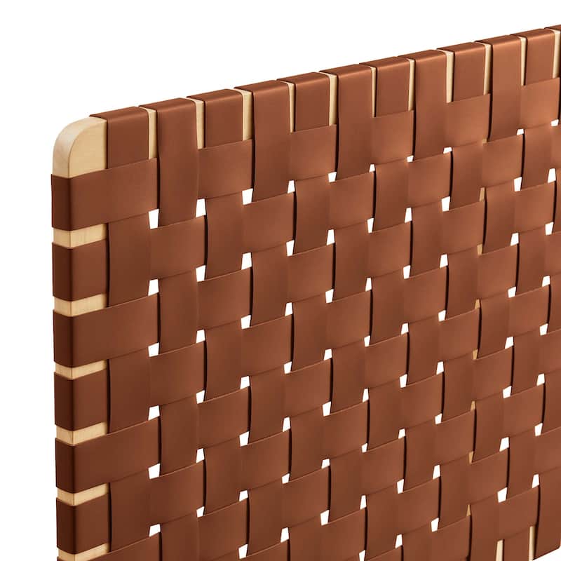Sparta Wall-Mount Twin/Full/Queen/King Vegan Leather Weave Headboard