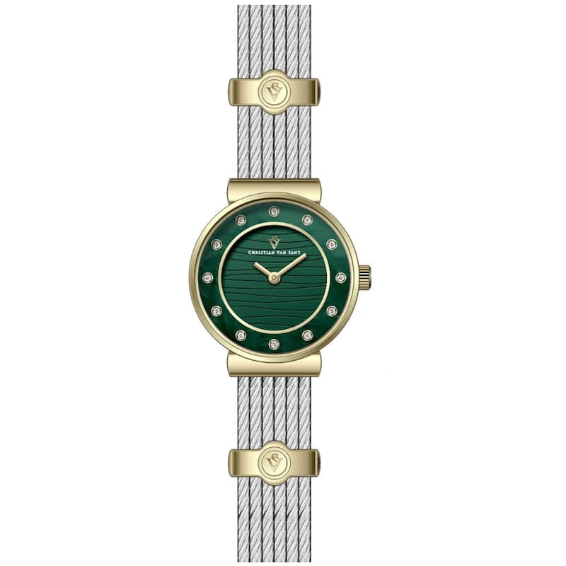 Christian Van Sant Women's Cavo Green Dial Watch - CV1297 - One Size