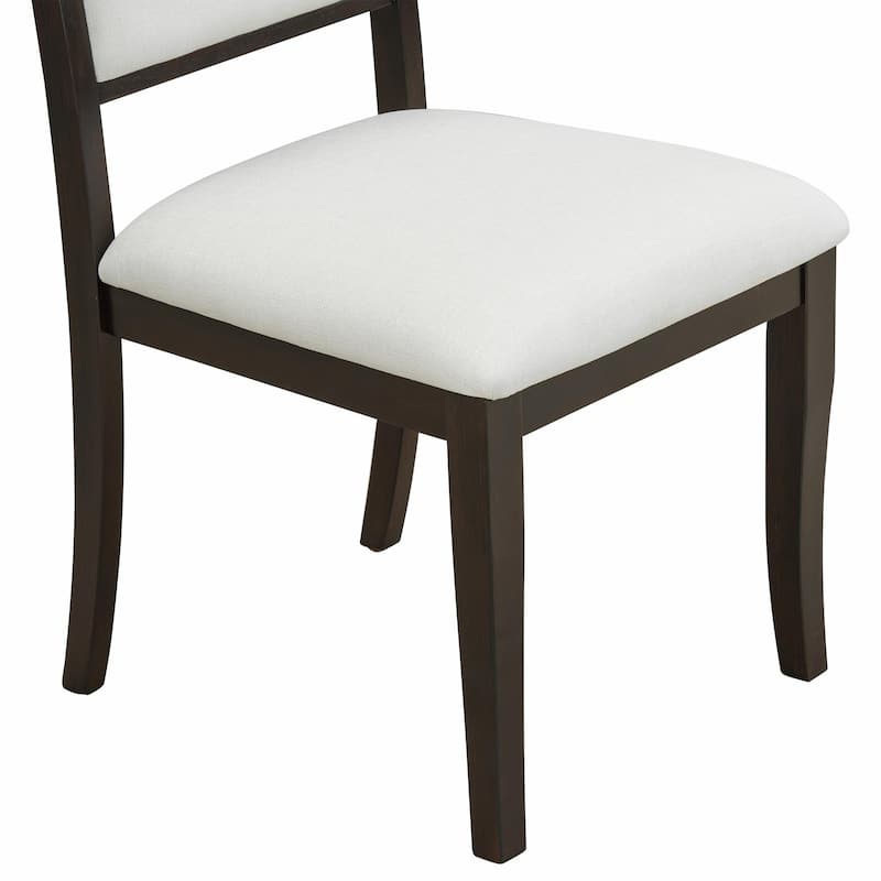 5-Piece Kitchen Table Set with 4 Upholstered Chairs and 16-Inch Removable Leaf