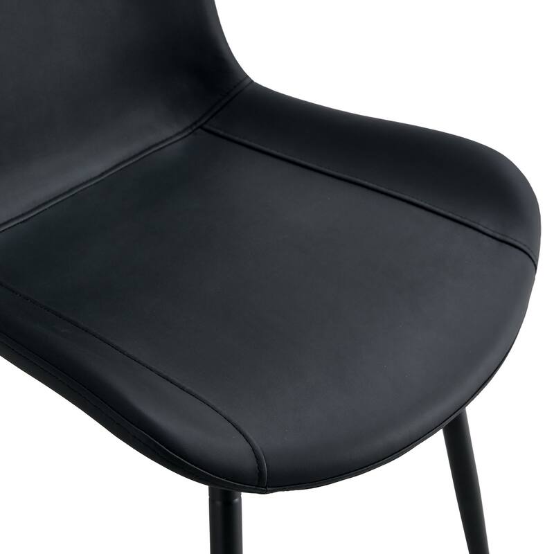 7-Piece Set, 59-71" Extendable Dining Table with PU Upholstered Dining Chairs