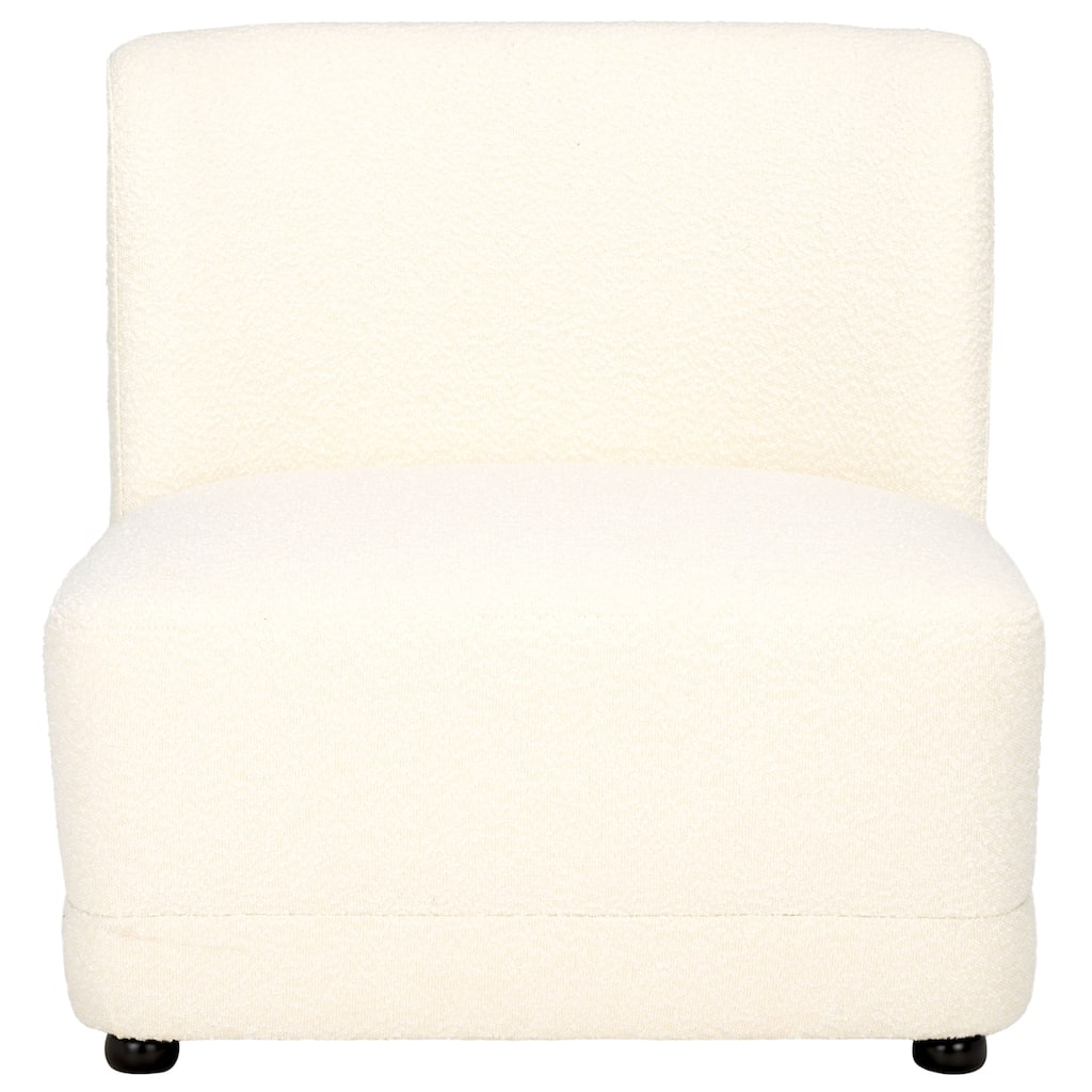 SAFAVIEH Couture Branquinha Ivory/Black Boucle Accent Chair - 29"W x 30"D x 30"H