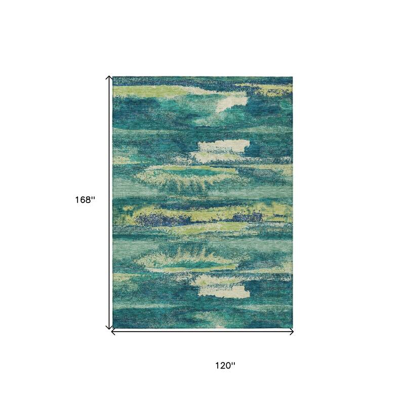 HomeRoots Abstract Transitional Rectangle Outdoor Rug