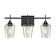 preview thumbnail 11 of 18, Monaco Farmhouse Bathroom Vanity Lights 3-Light Clear Glass Wall Sconces