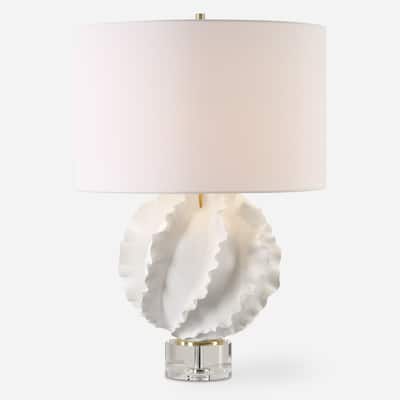 Ceramic Table Lamp with White Round Drum Shade - 27.5" - White