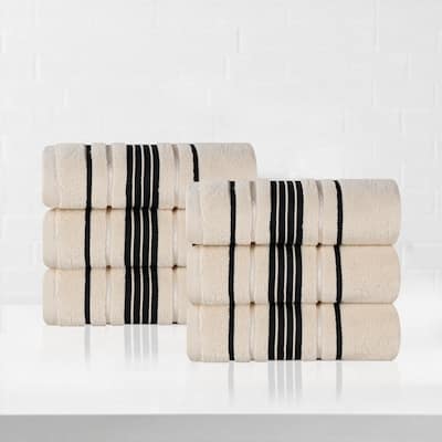 Superior Sadie Zero Twist Cotton Solid Hand Towel, Set of 6
