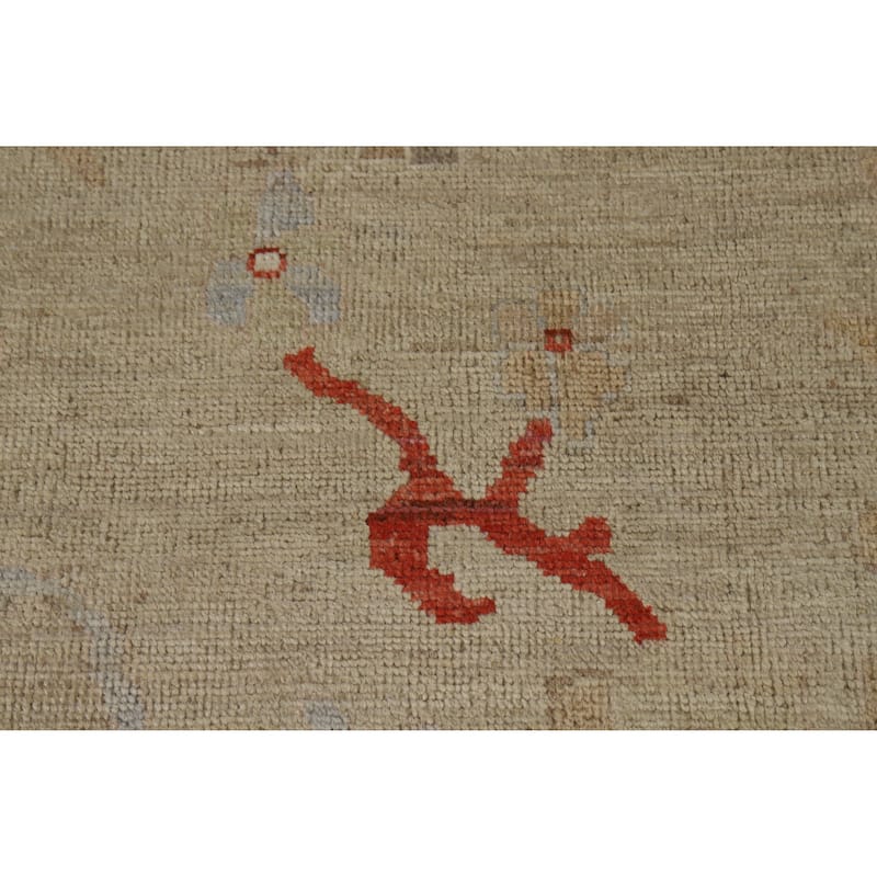 Floral Oushak Turkish Area Rug Hand-Knotted Vegetable Dye Wool Carpet - 8'4" x 9'9"