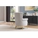 preview thumbnail 3 of 4, Zoe Chair in Cream and Gray