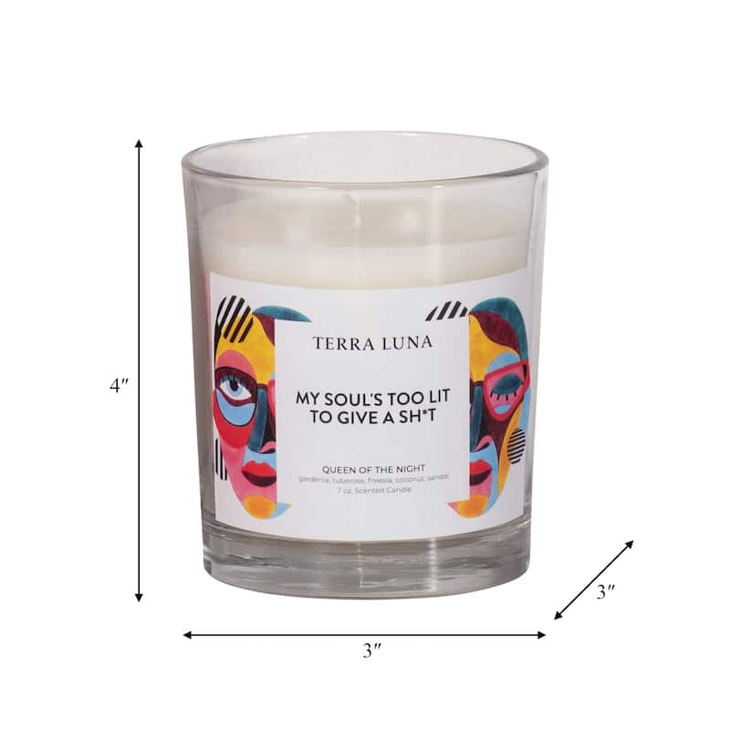 Sagebrook Home Glass Decorative Candle with Funny Quote - 3" x 3" x 4"