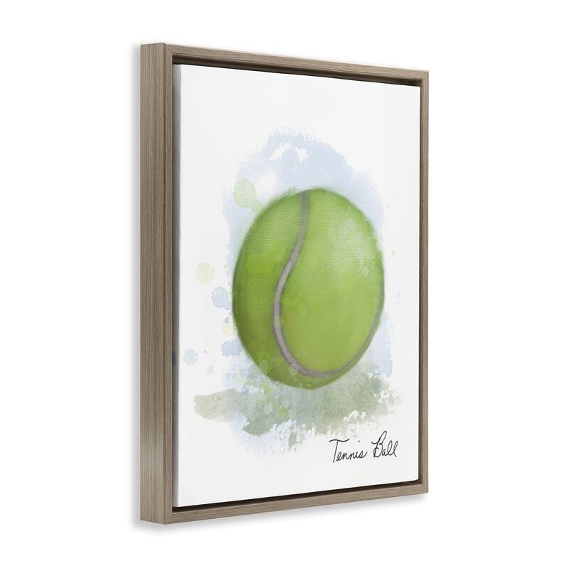 Stupell Soft Pastel Tennis Ball Framed Floater Canvas Wall Art Design By Matthew Piotrowicz