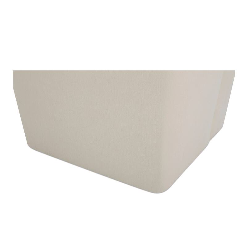 NADAAL STUDIOS Zadie Rolling Dining Chair, 360° Swivel, Polyester Upholstery, High-Density Foam Cushioning, Cream