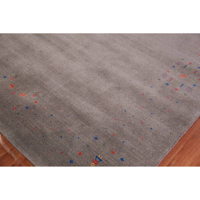 Tribal Gabbeh Indian Area Rug Handmade Living Room Wool Carpet - 9'2" x 11'11"