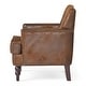 preview thumbnail 4 of 7, Malone Brown Espresso Tufted Club Chair by Christopher Knight Home