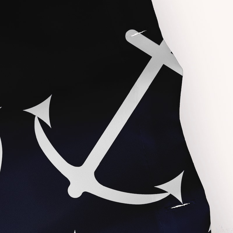 71 x 74-inch Anchor's Up Geometric Print Shower Curtain