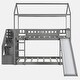 preview thumbnail 28 of 39, Twin Over Twin Bunk Bed with Slide, House Bed with Slide