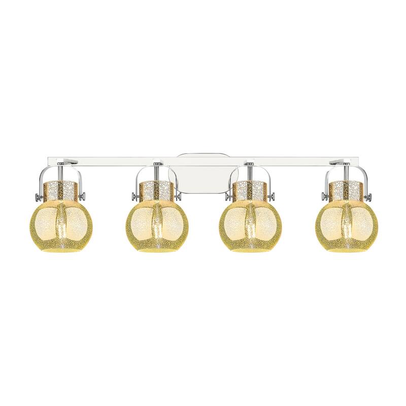 Innovations Lighting 423-4W-11-37 Pilaster II Sphere Vanity Pilaster - Polished Chrome / Mercury