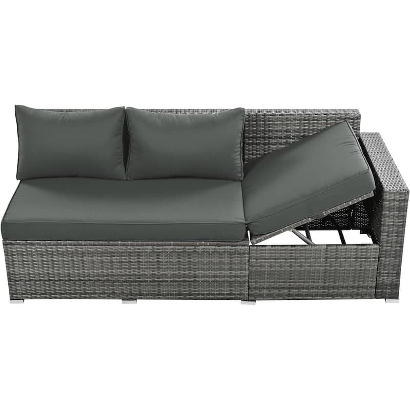 Outdoor 6-Piece All Weather PE Rattan Sofa Set