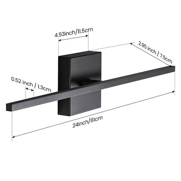 dimension image slide 3 of 14, Modern Vanity Lighting Fixtures 24/30/39 inch Bathroom Vanity Lights Over Mirror Wall Sconce for Bathroom