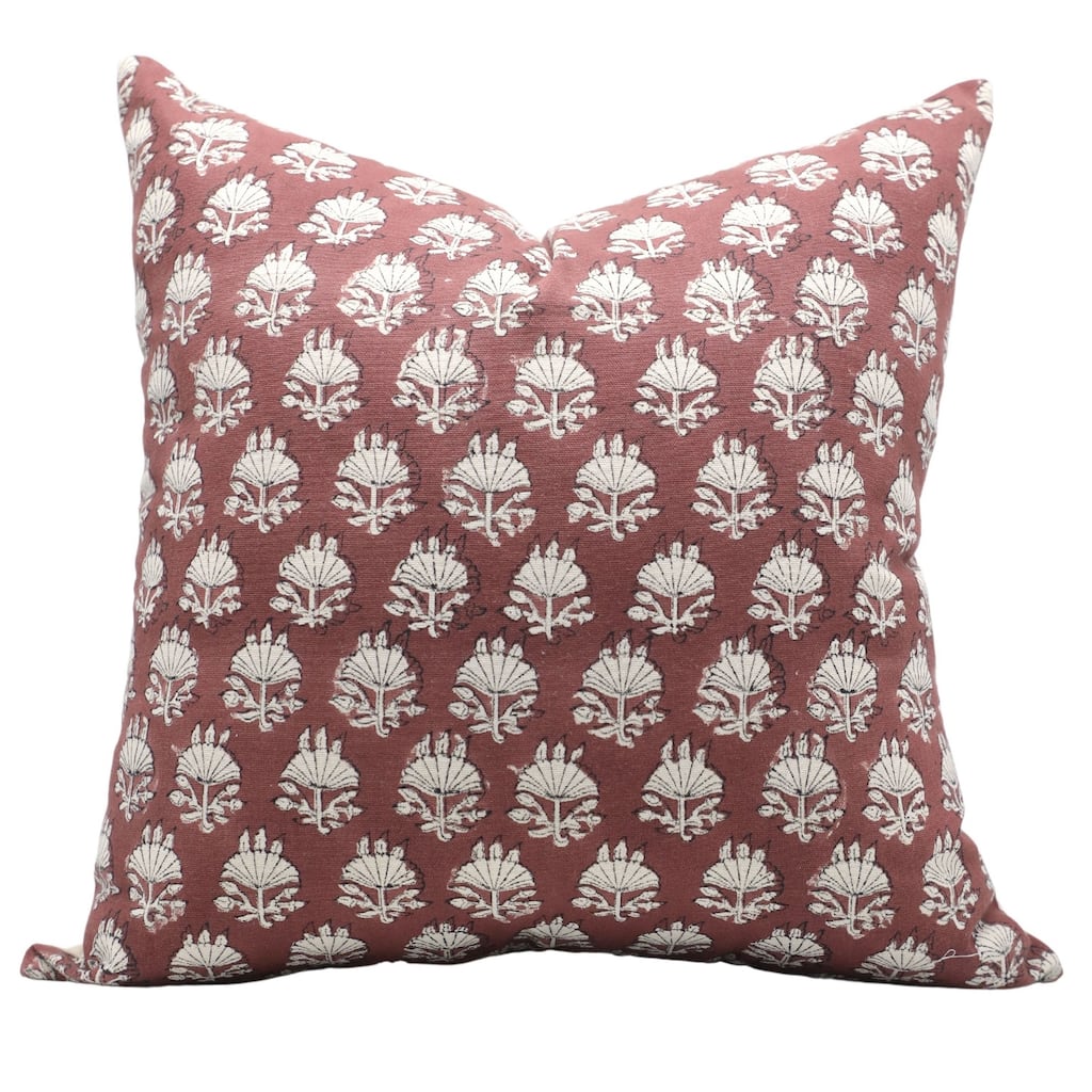 Fabdivine Floral Block print pillow Cover
