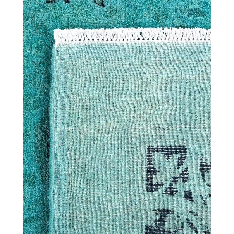 Contemporary Overdyed Wool Hand Knotted Area Rug - 6' 2" x 9' 4"